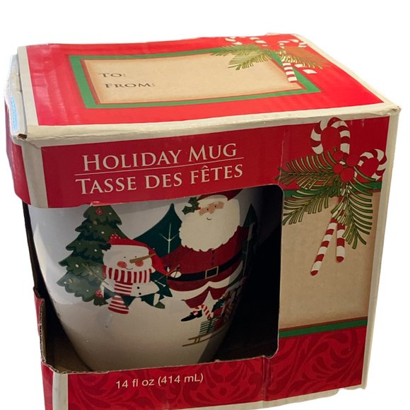 Santa's Toy Sled & Snowman Christmas Hot Chocolate Coffee Mug Ho Ho Ho Pre-Owned - Picture 10 of 12